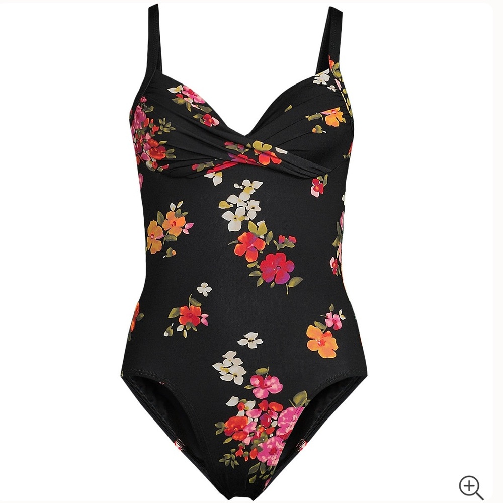 Lands' End SWIMSUIT Sculpting One Piece Floral - Picture 3 of 6